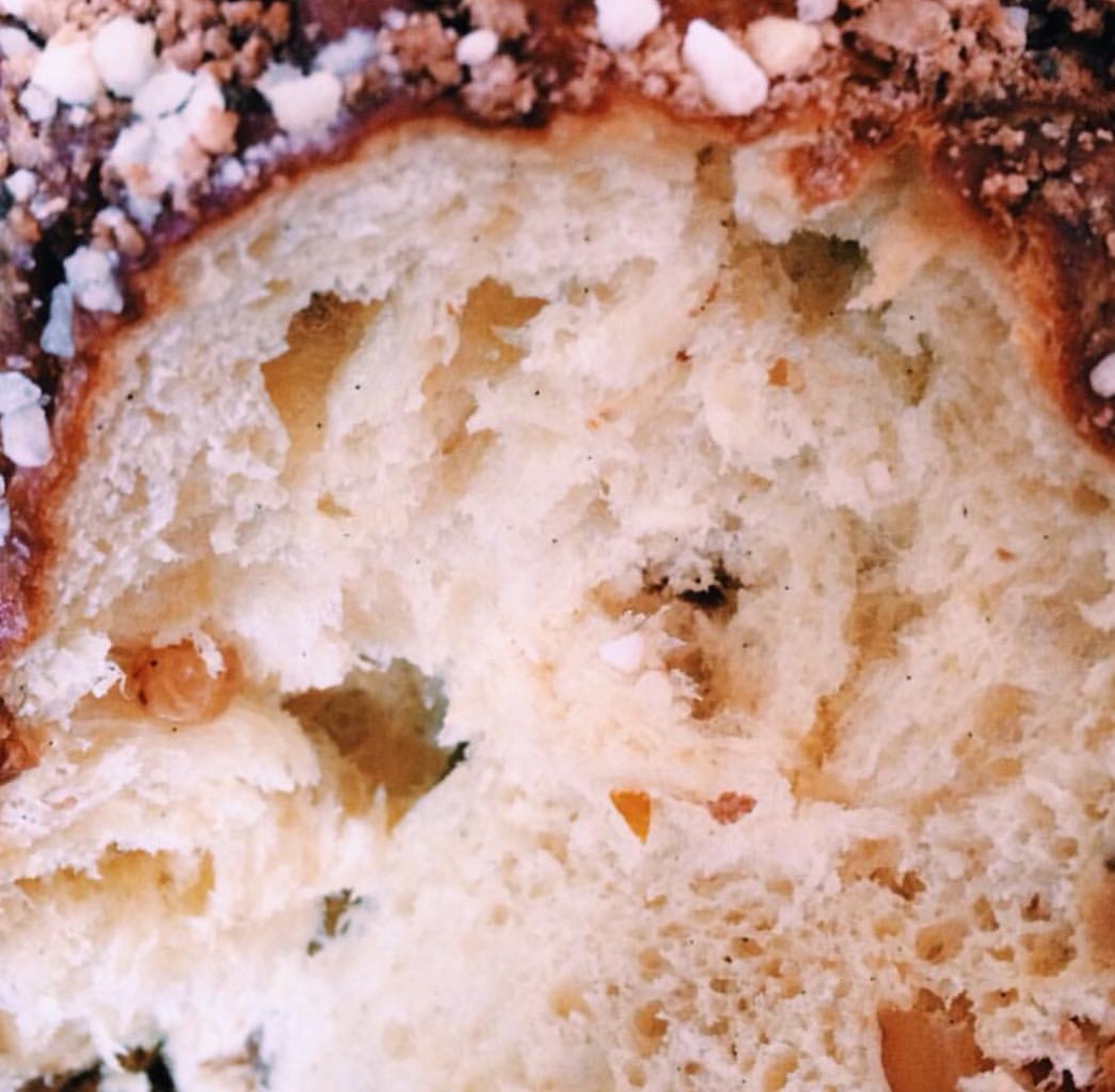 Interior del panettone de Pastelería Mallorca