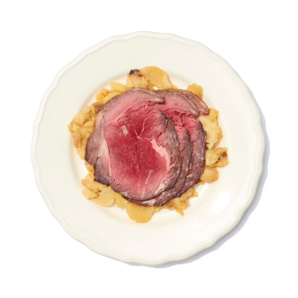 Roast beef sobre patatas asadas de Pastelería Mallorca