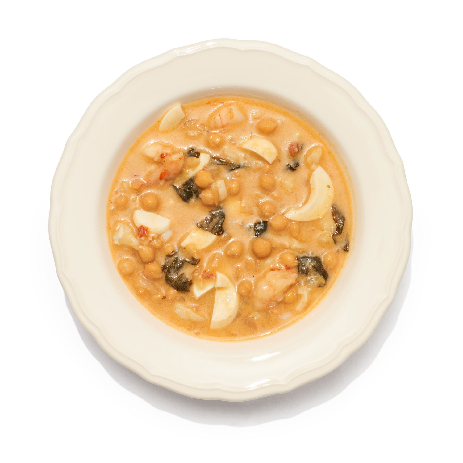 Potaje de garbanzos con langostinos y bacalao de Pastelería Mallorca