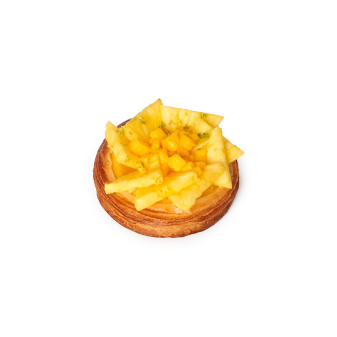 Postre de piña, mango y lima de Pastelería Mallorca