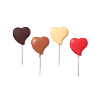 Piruletas de chocolate corazón de Pastelería Mallorca