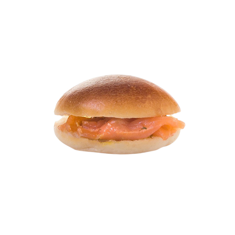 Petit pain de salmón ahumado de Pastelería Mallorca