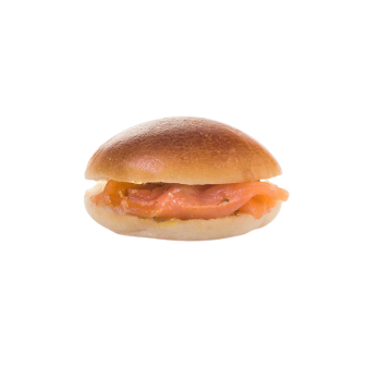 Petit pain de salmón ahumado de Pastelería Mallorca