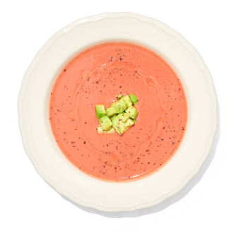 gazpacho de fresas de Pastelería Mallorca