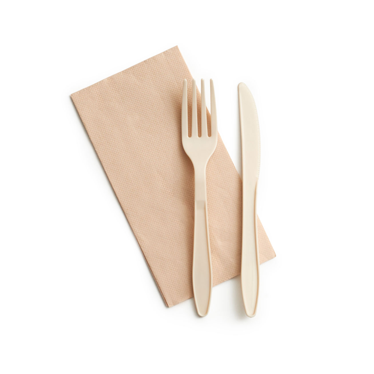 Pack de tenedor, cuchillo y servilleta de Pastelería Mallorca