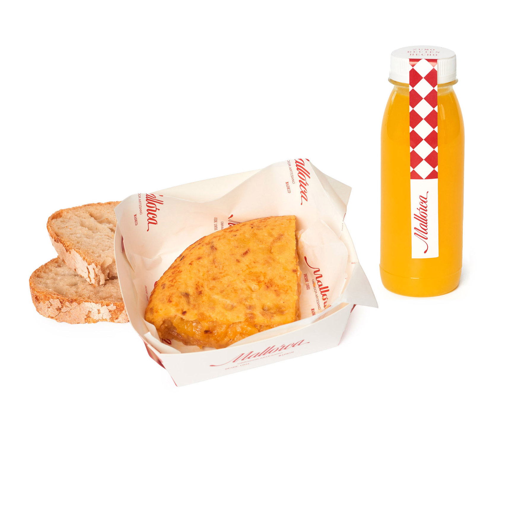 Desayuno pincho de tortilla de Pastelería Mallorca