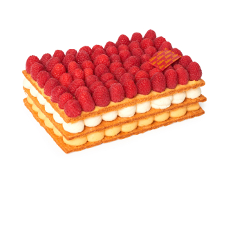 Tarta milhojas de frambuesa de Pastelería Mallorca