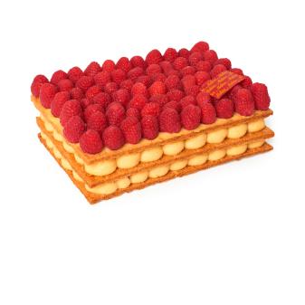 Tarta milhojas de frambuesa de Pastelería Mallorca