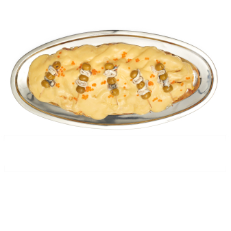 Ensaladilla rusa trufada con gilda de Pastelería Mallorca