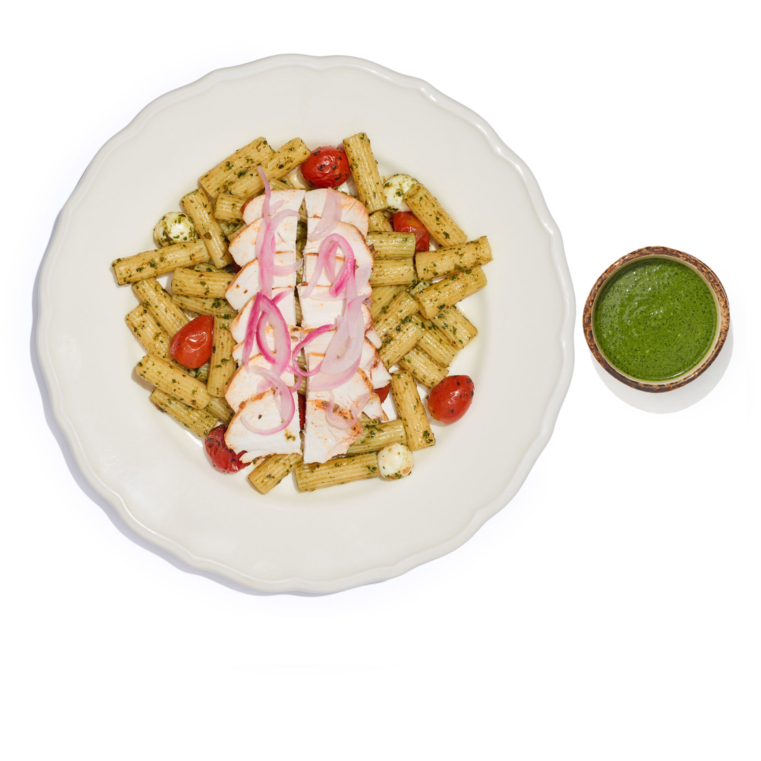 Ensalada de pasta con pollo marinado de Pastelería Mallorca