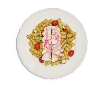 Ensalada de pasta con pollo marinado de Pastelería Mallorca