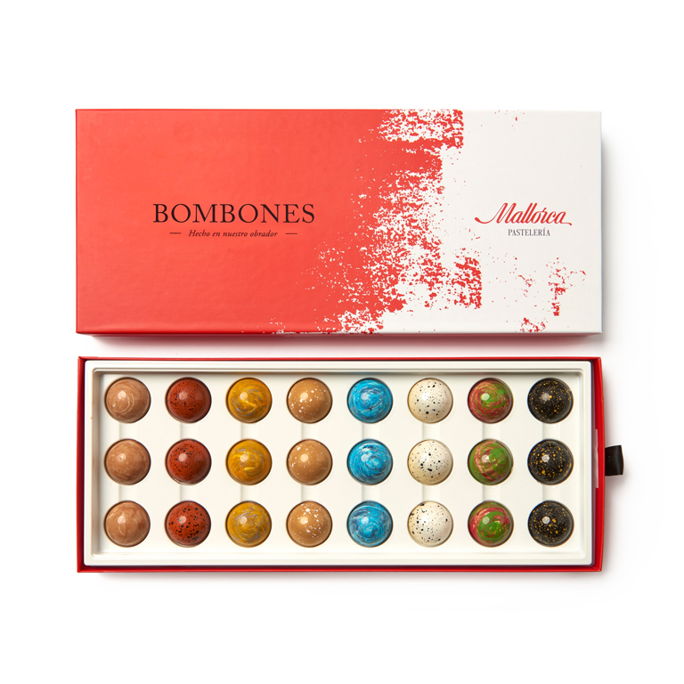 Caja de bombones de diferentes sabores