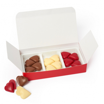 Caja de corazones de chocolate de Pastelería Mallorca