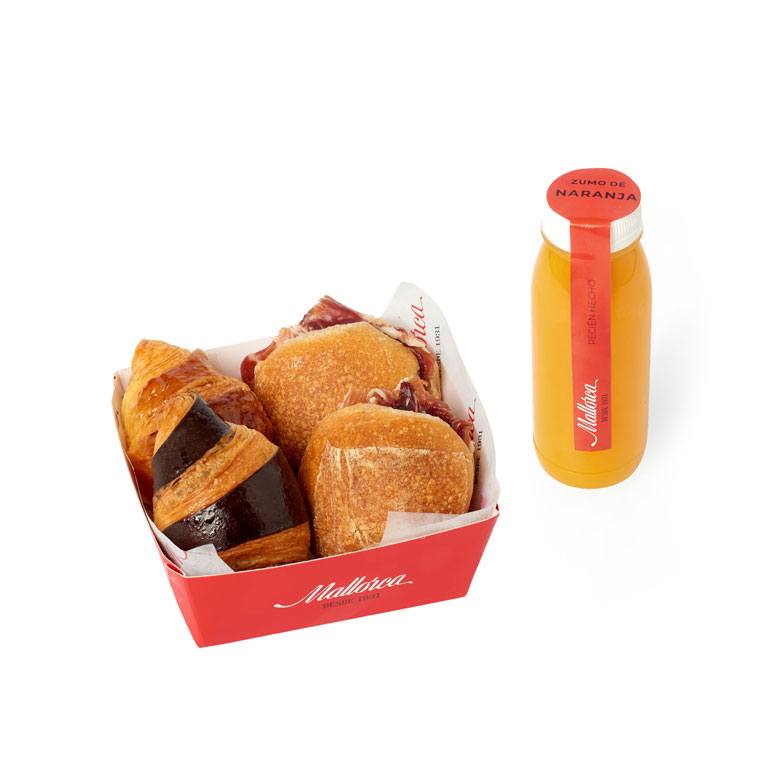 Desayuno de bellota de Pastelería Mallorca