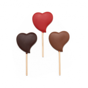 Piruletas de chocolate corazón de Pastelería Mallorca