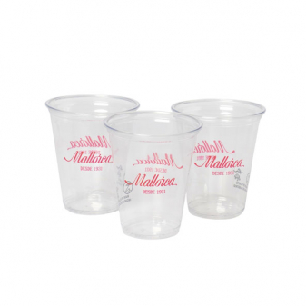 Vasos transparentes de Pastelería Mallorca