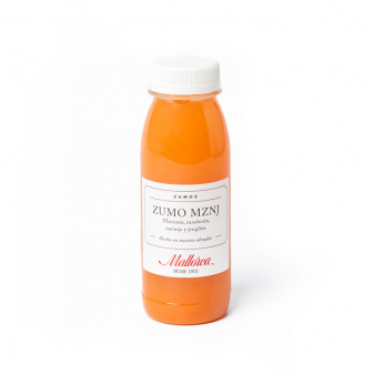 Zumo cold pressed MZNJ de Pastelería Mallorca